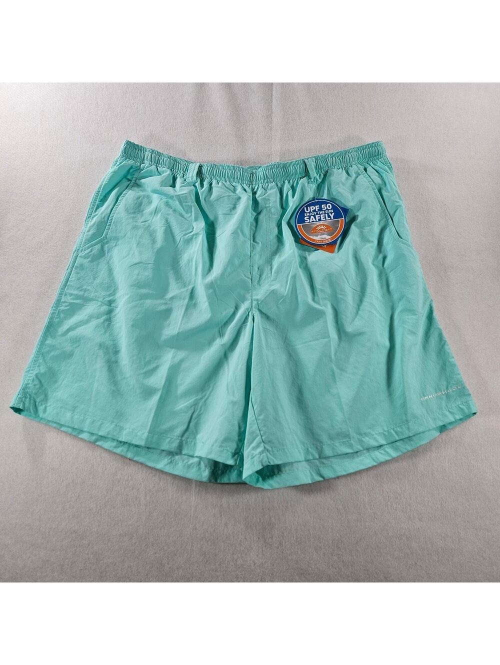 Columbia PFG Backcast III Shorts Mens XXL 8" Ins Swim Trunks Lt Green NWT 50+